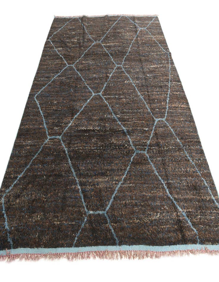 Detail image of  8' x 10'  Hand Knotted Moroccan Wool Rug