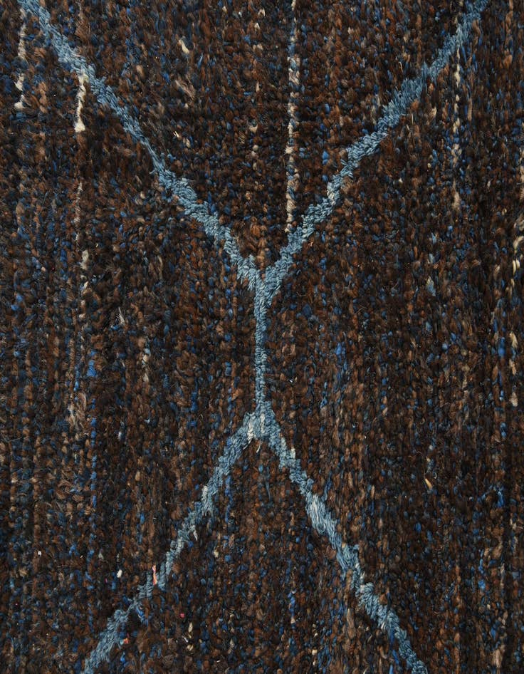Detail image of  8' x 10'  Hand Knotted Moroccan Wool Rug