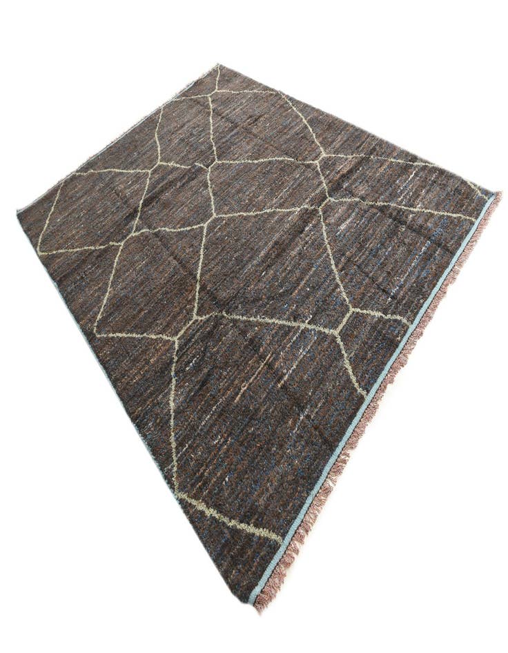 Detail image of  8' x 10' 4  Hand Knotted Moroccan Wool Rug