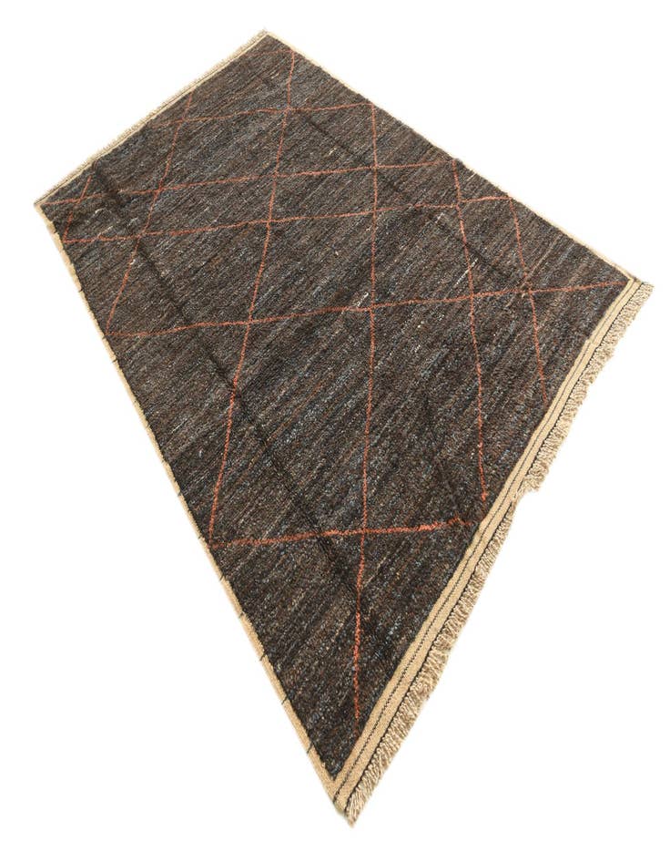 Detail image of  6' 2 x 9' 4  Hand Knotted Moroccan Wool Rug