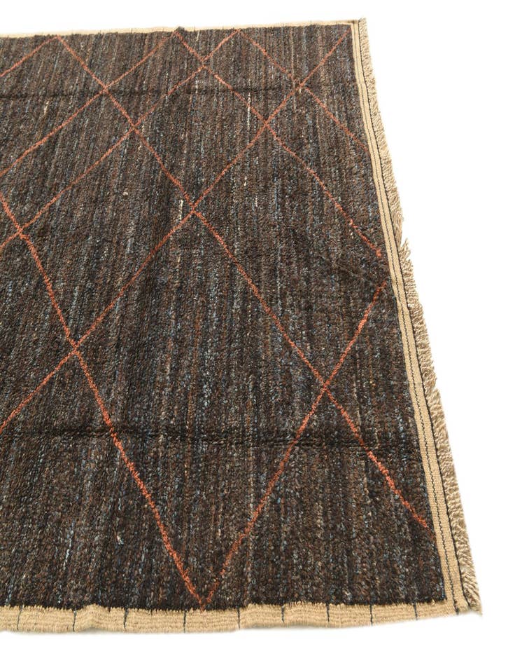 Detail image of  6' 2 x 9' 4  Hand Knotted Moroccan Wool Rug