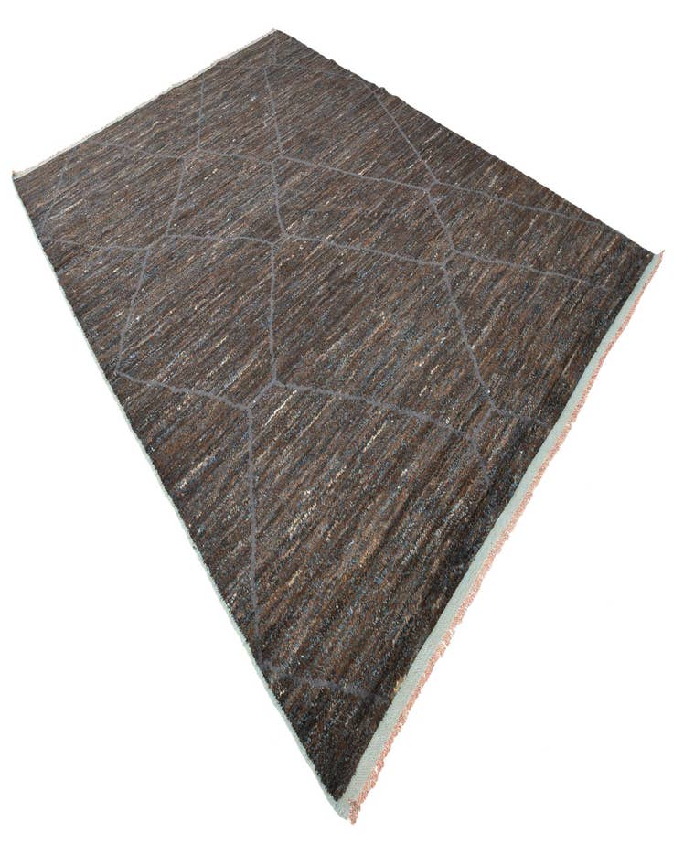 Detail image of  8' 10 x 12' 8  Hand Knotted Moroccan Wool Rug