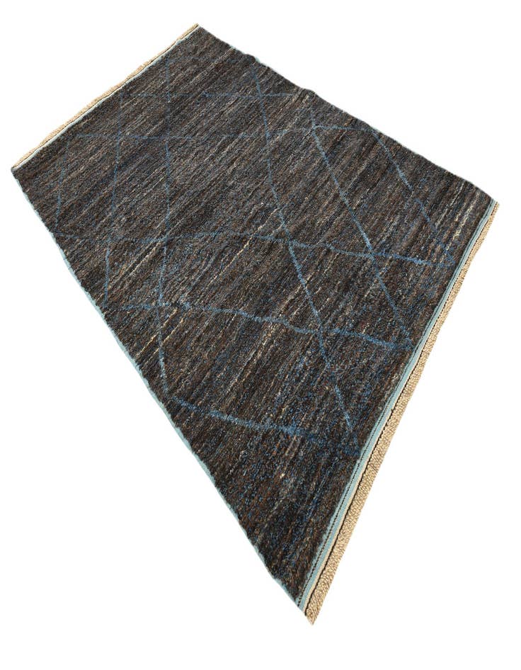 Detail image of  6' x 9' 4  Hand Knotted Moroccan Wool Rug