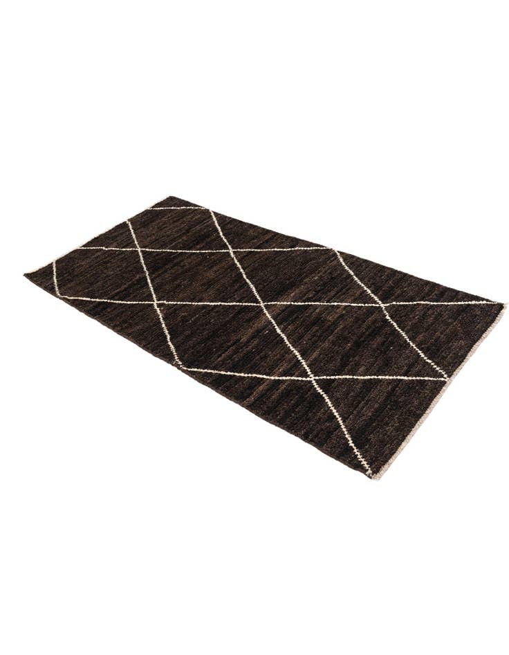 Detail image of  2' 9 x 5' 7  Hand Knotted Moroccan Wool Rug