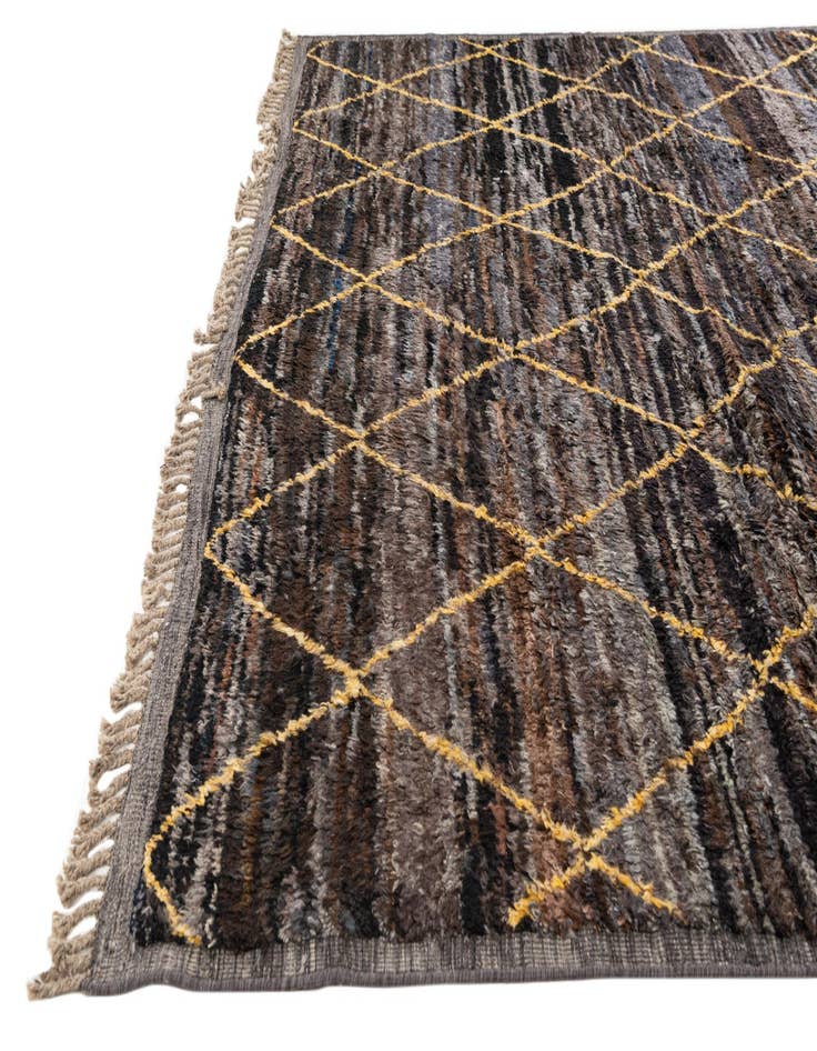 Detail image of  8' 6 x 11' 3  Hand Knotted Moroccan Wool Rug
