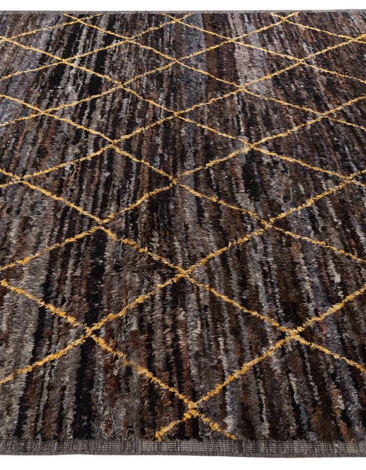 Detail image of  8' 6 x 11' 3  Hand Knotted Moroccan Wool Rug