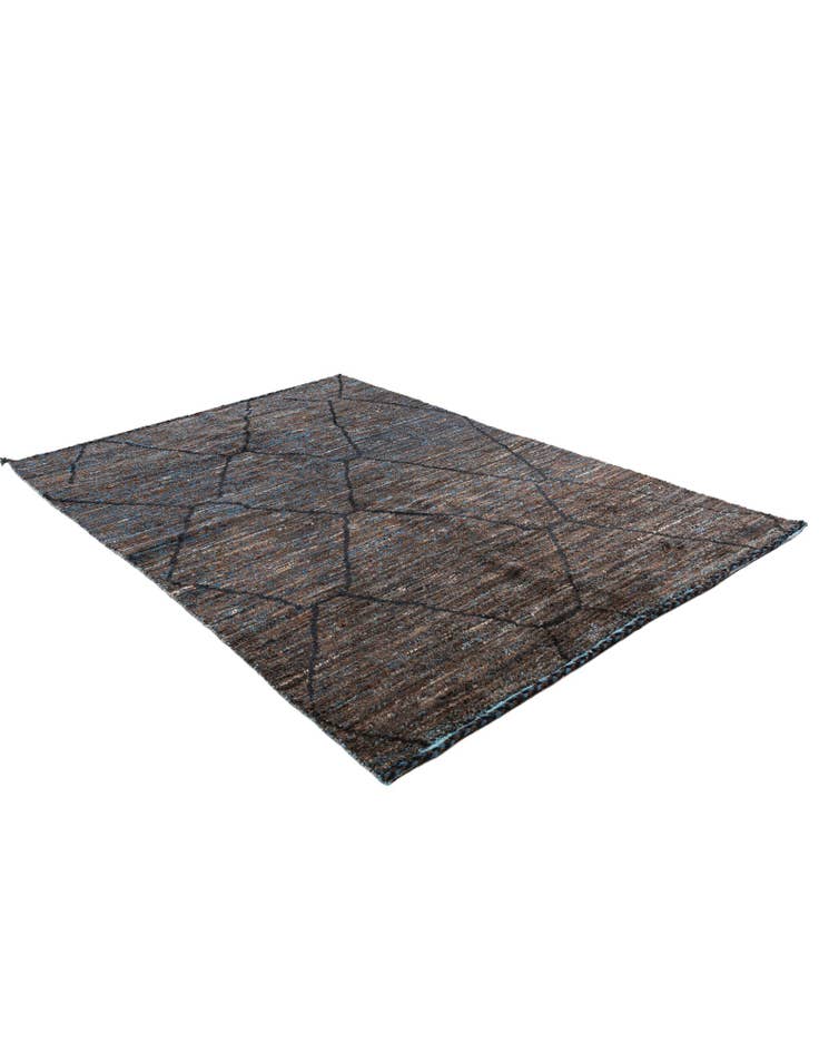 Detail image of  6' 1 x 9' 1  Hand Knotted Moroccan Wool Rug