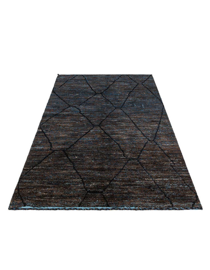 Detail image of  6' 1 x 9' 1  Hand Knotted Moroccan Wool Rug