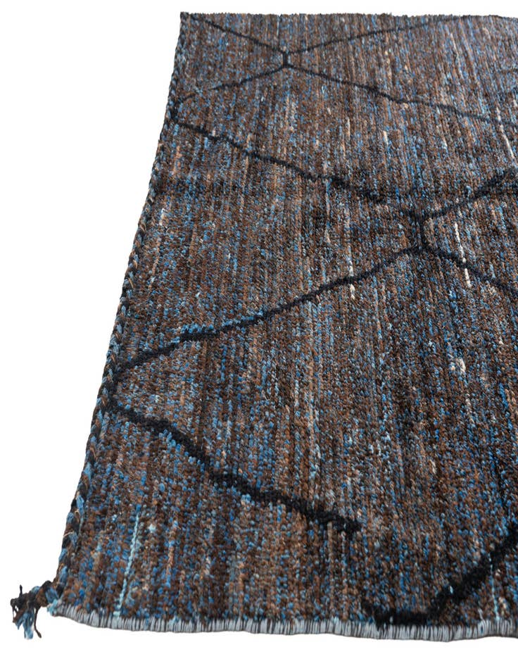 Detail image of  6' 1 x 9' 1  Hand Knotted Moroccan Wool Rug