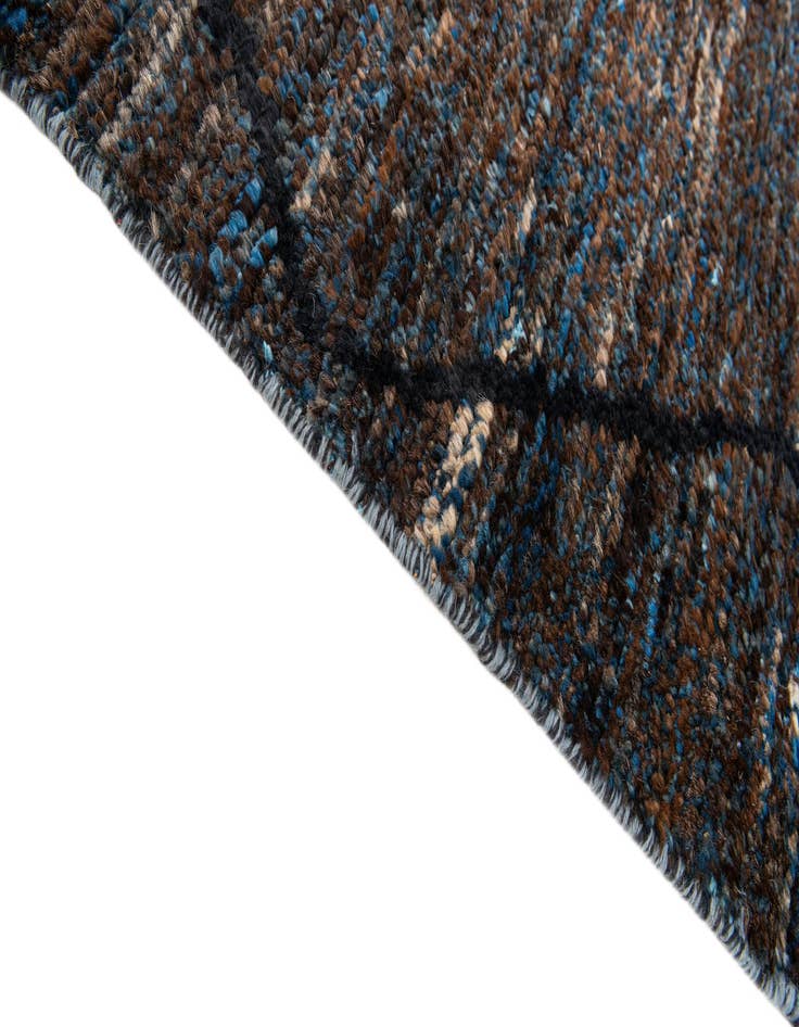 Detail image of  6' 1 x 9' 1  Hand Knotted Moroccan Wool Rug