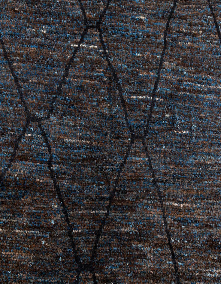 Detail image of  6' 1 x 9' 1  Hand Knotted Moroccan Wool Rug