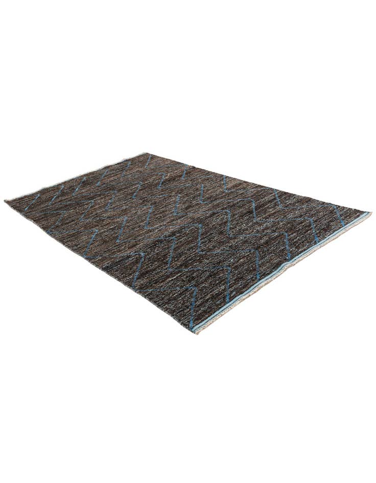 Detail image of  5' 1 x 8' 3  Hand Knotted Moroccan Wool Rug