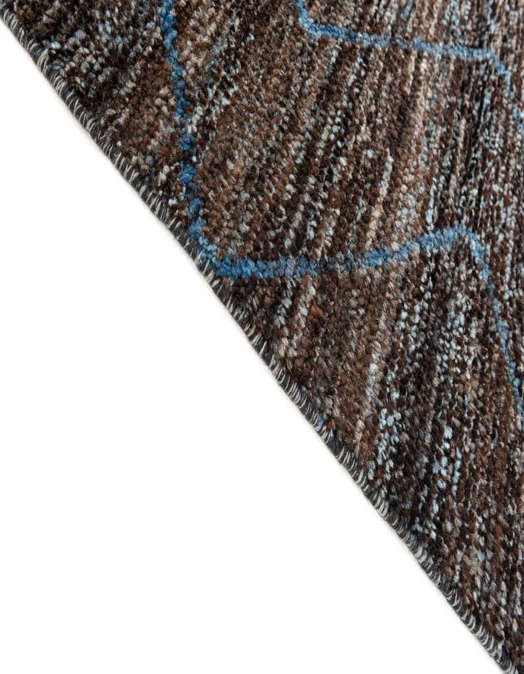 Detail image of  5' 1 x 8' 3  Hand Knotted Moroccan Wool Rug