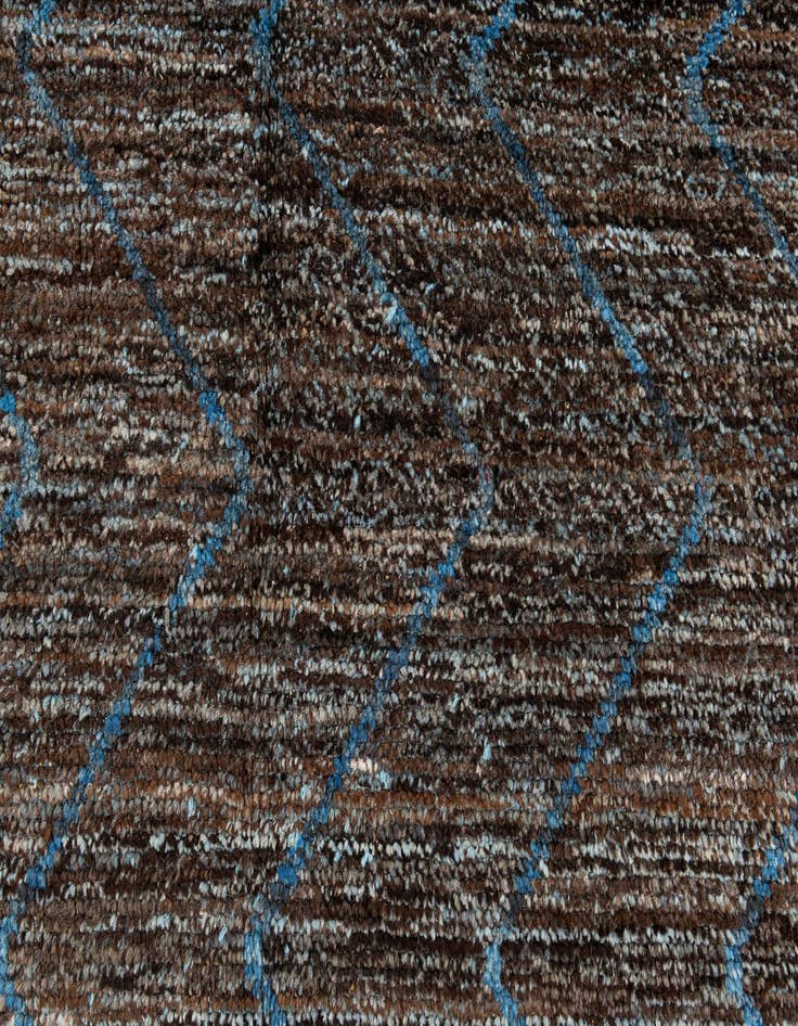 Detail image of  5' 1 x 8' 3  Hand Knotted Moroccan Wool Rug