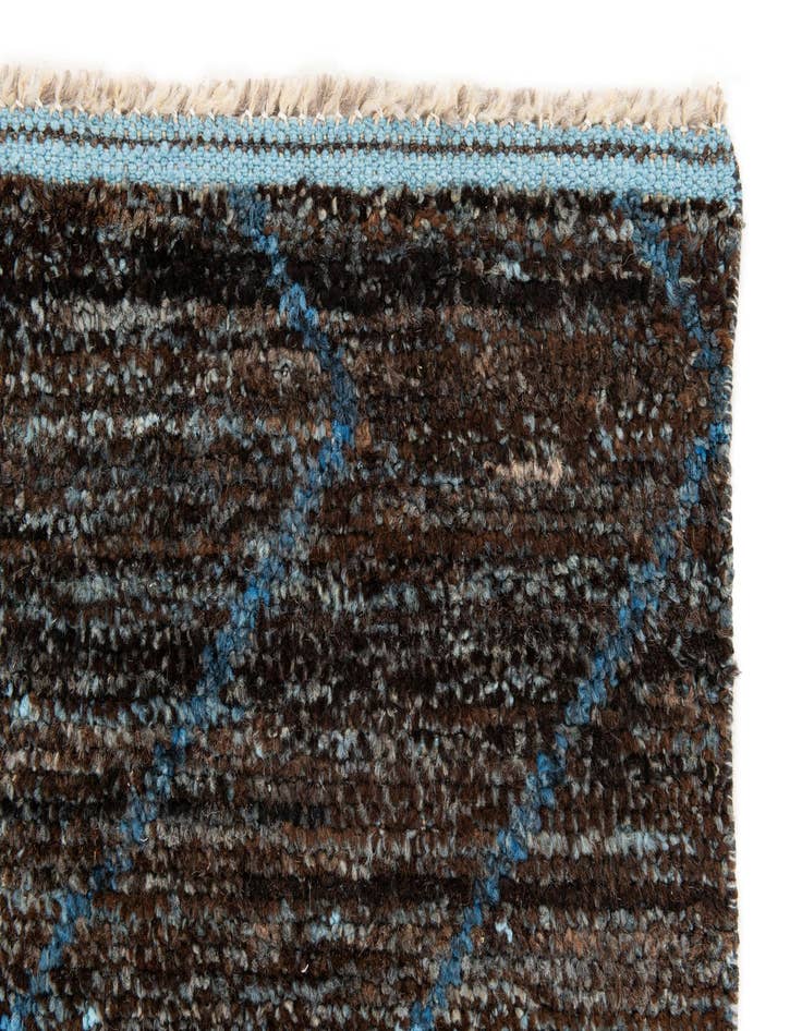 Detail image of  5' 1 x 8' 3  Hand Knotted Moroccan Wool Rug