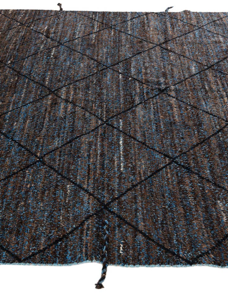 Detail image of  7' 7 x 10'  Hand Knotted Moroccan Wool Rug