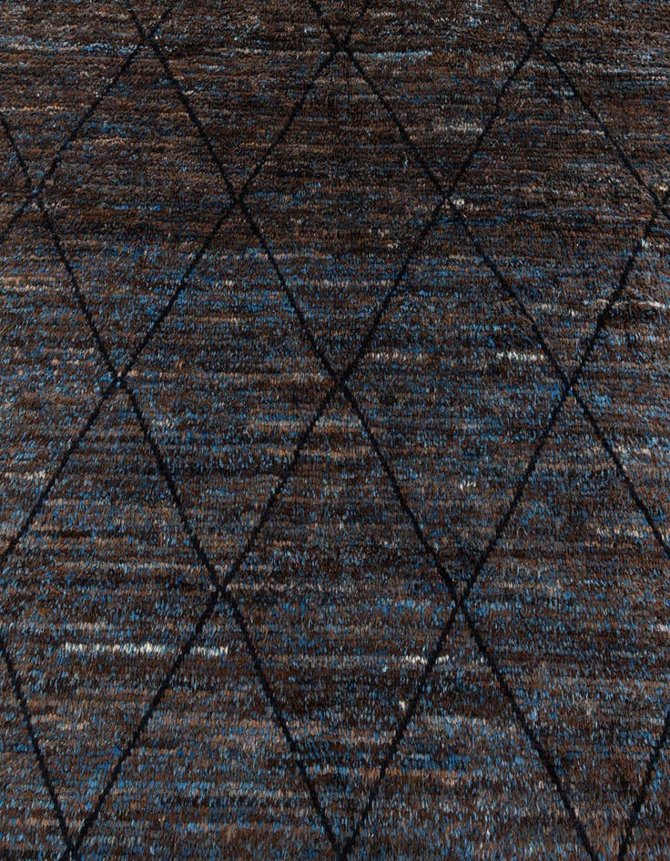 Detail image of  7' 7 x 10'  Hand Knotted Moroccan Wool Rug
