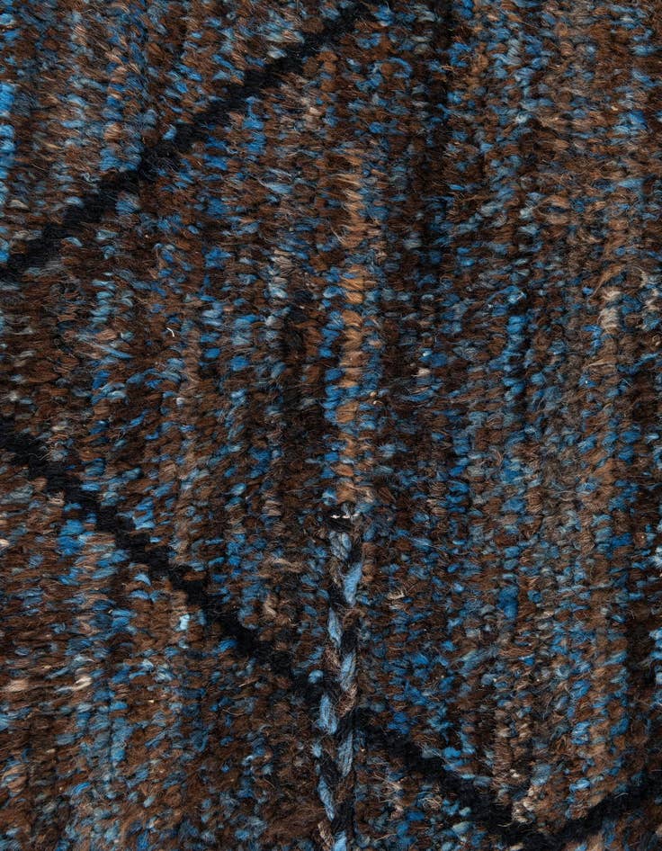 Detail image of  7' 7 x 10'  Hand Knotted Moroccan Wool Rug