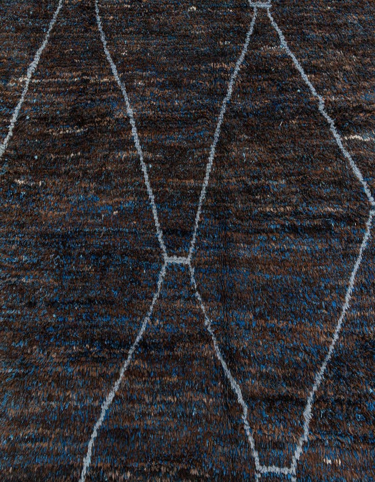 Detail image of  8' 8 x 13' 2  Hand Knotted Moroccan Wool Rug