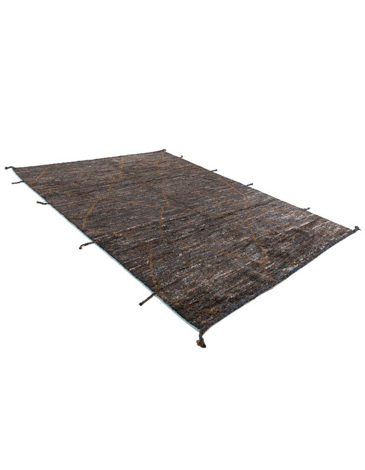 Detail image of  7' 7 x 10'  Hand Knotted Moroccan Wool Rug