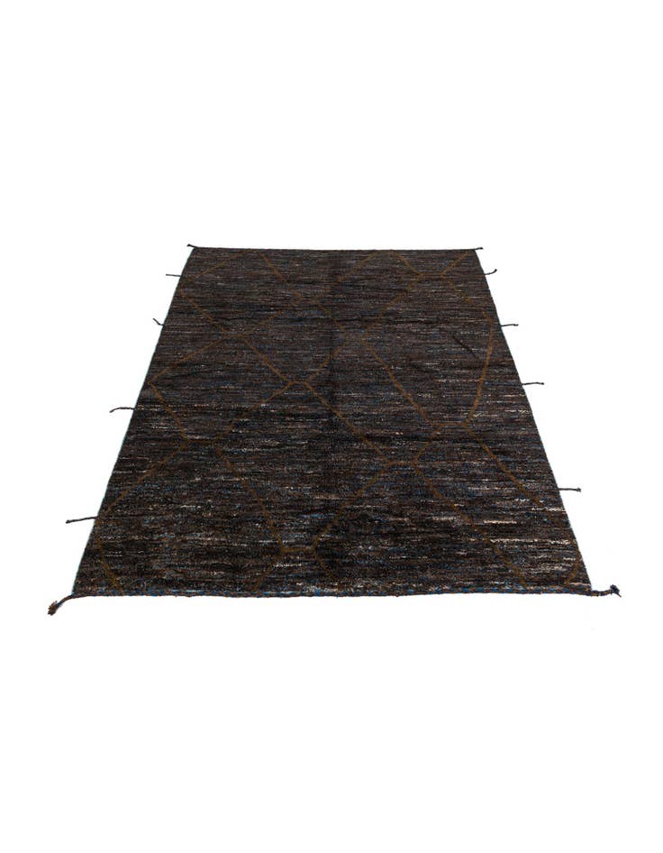 Detail image of  7' 7 x 10'  Hand Knotted Moroccan Wool Rug