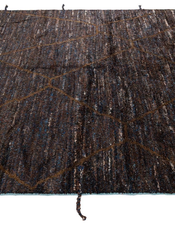 Detail image of  7' 7 x 10'  Hand Knotted Moroccan Wool Rug