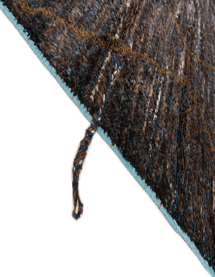 Detail image of  7' 7 x 10'  Hand Knotted Moroccan Wool Rug