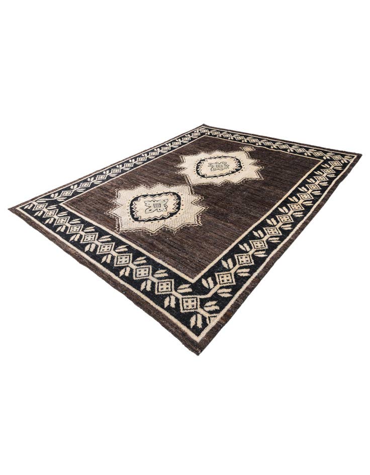 Detail image of  7' 10 x 9' 9  Hand Knotted Moroccan Wool Rug