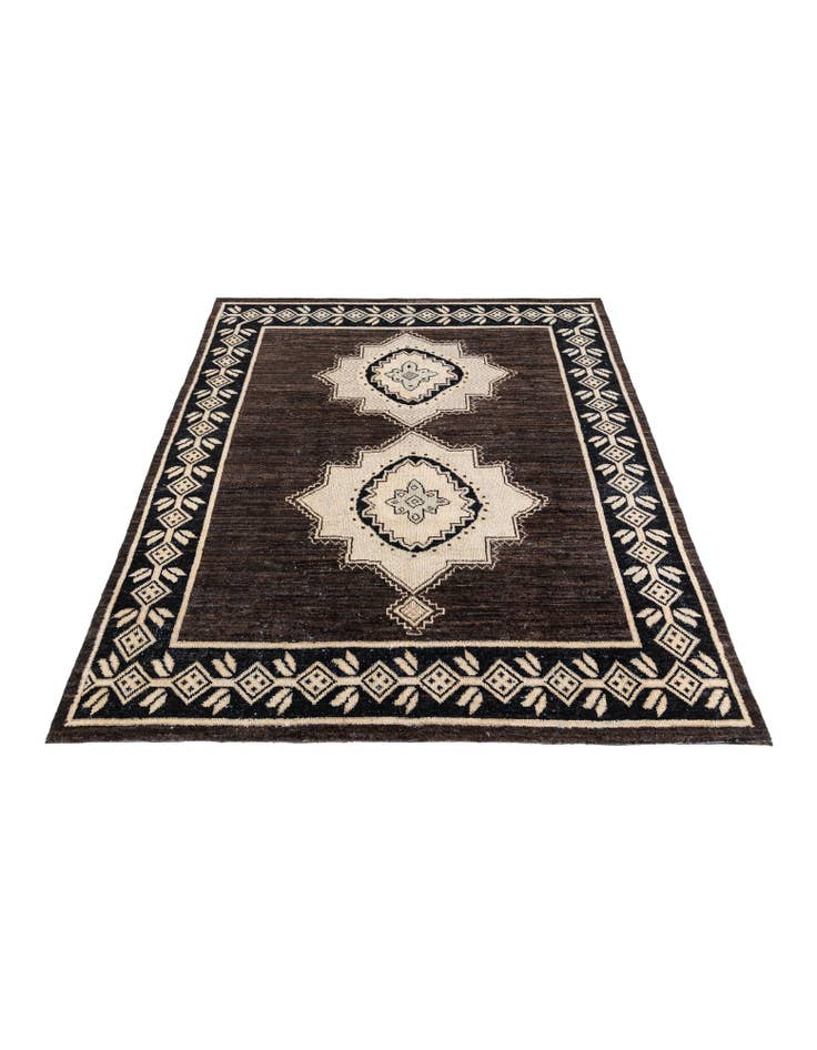 Detail image of  7' 10 x 9' 9  Hand Knotted Moroccan Wool Rug