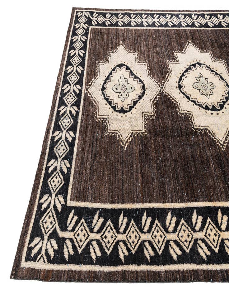 Detail image of  7' 10 x 9' 9  Hand Knotted Moroccan Wool Rug