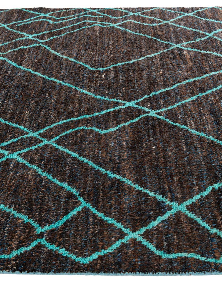 Detail image of  8' x 10' 1  Hand Knotted Moroccan Wool Rug