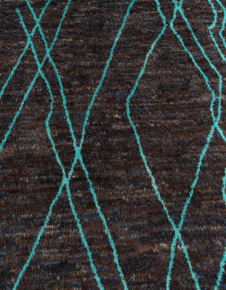 Detail image of  8' x 10' 1  Hand Knotted Moroccan Wool Rug