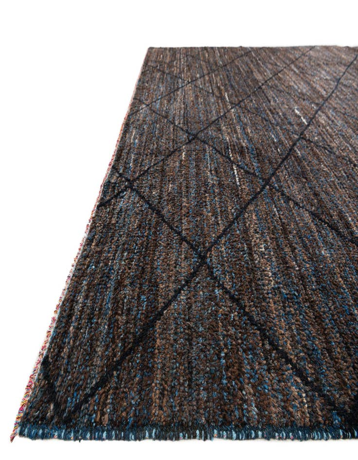 Detail image of  8' 1 x 10'  Hand Knotted Moroccan Wool Rug