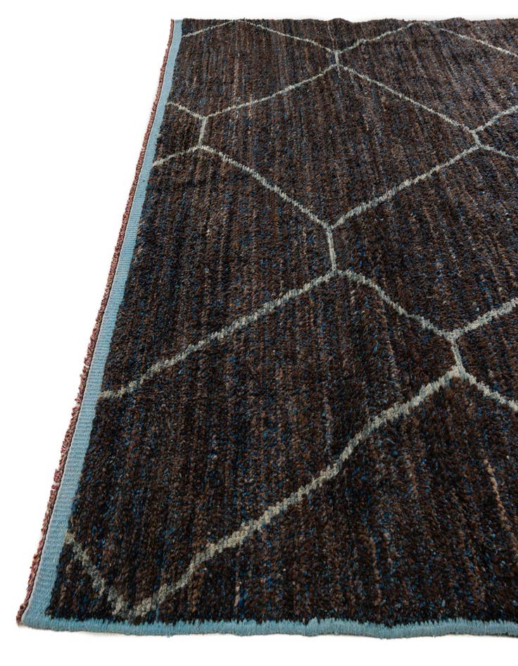 Detail image of  8' x 10' 9  Hand Knotted Moroccan Wool Rug