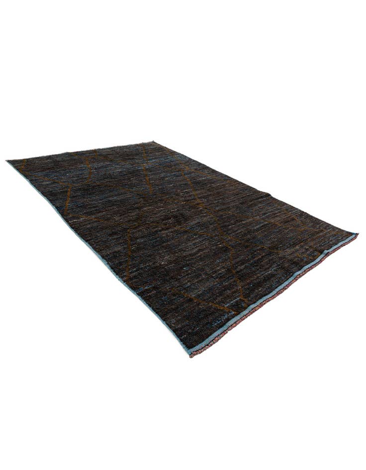 Detail image of  5' 10 x 8' 9  Hand Knotted Moroccan Wool Rug