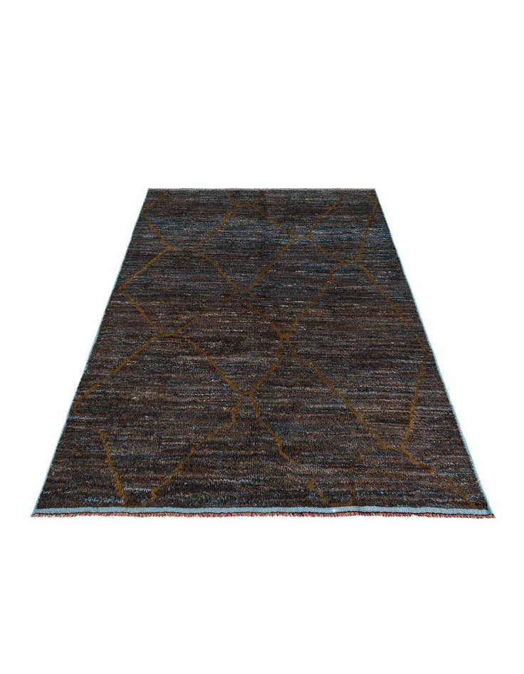 Detail image of  5' 10 x 8' 9  Hand Knotted Moroccan Wool Rug