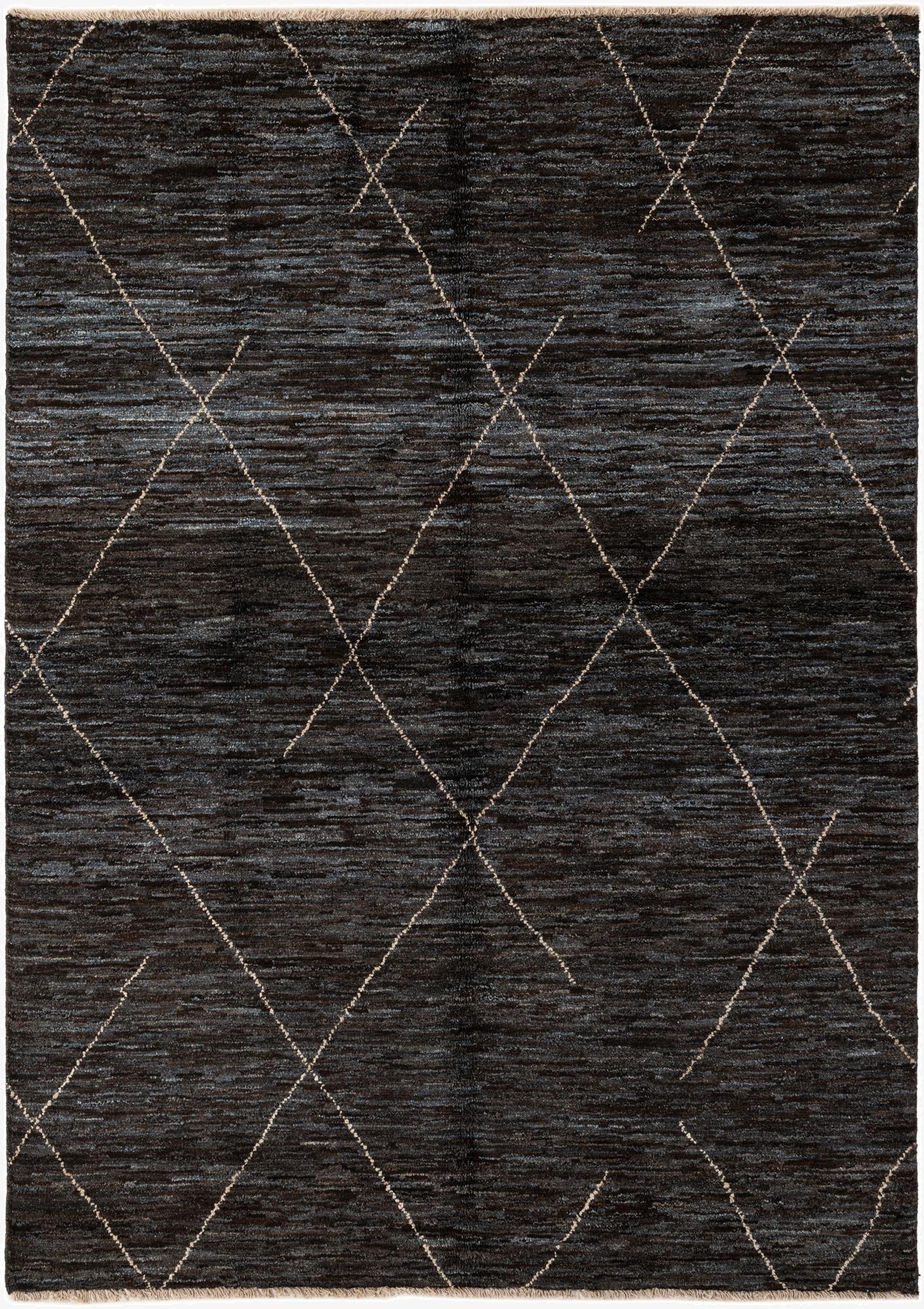  5' 3 x 7' 4  Hand Knotted Moroccan Wool Rug