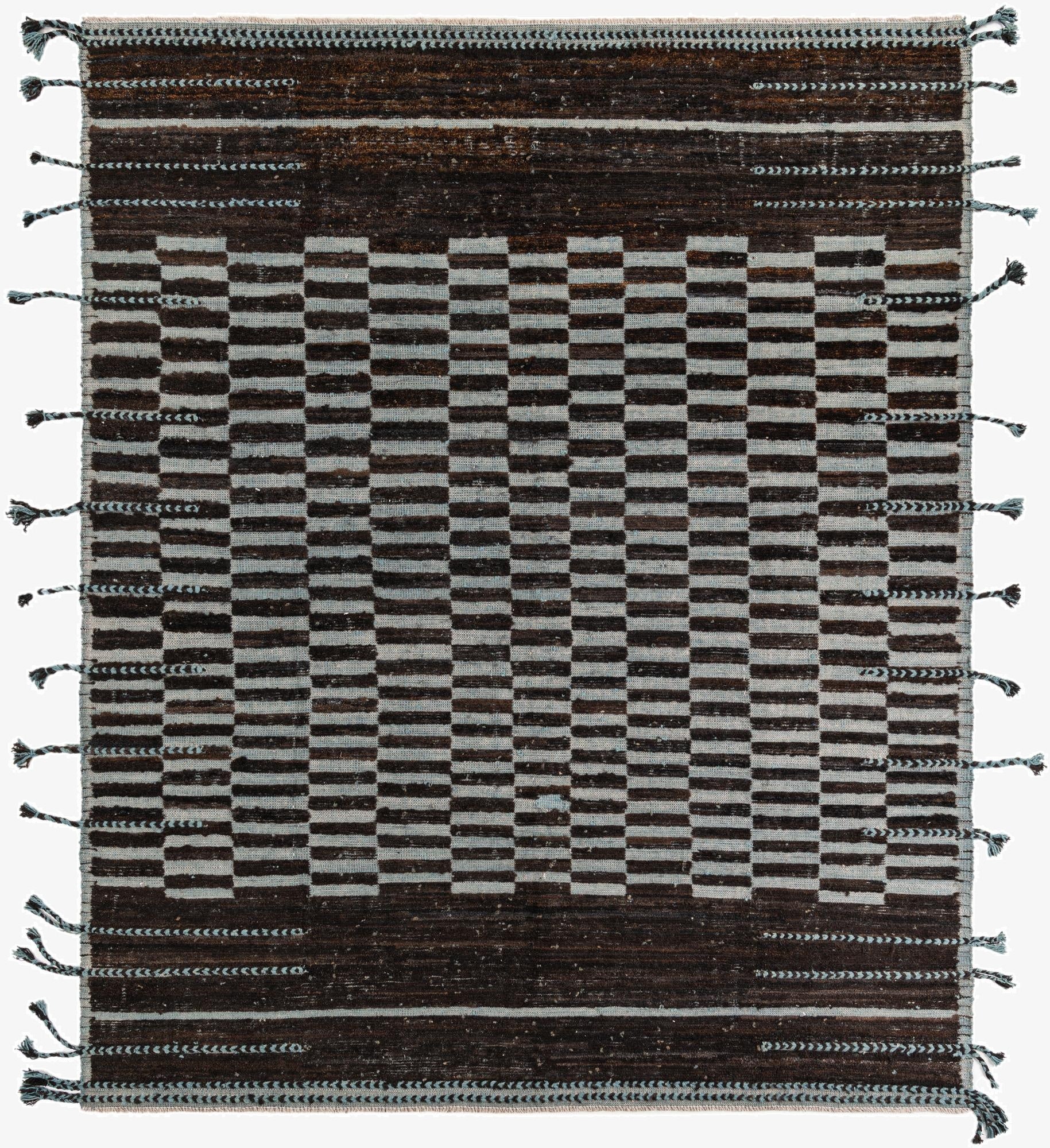  8' 1 x 10' 3  Hand Knotted Moroccan Wool Rug