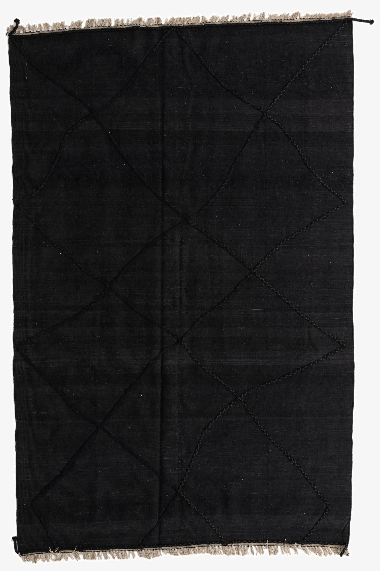  6' 7 x 10' 1  Hand Knotted Moroccan Wool Rug