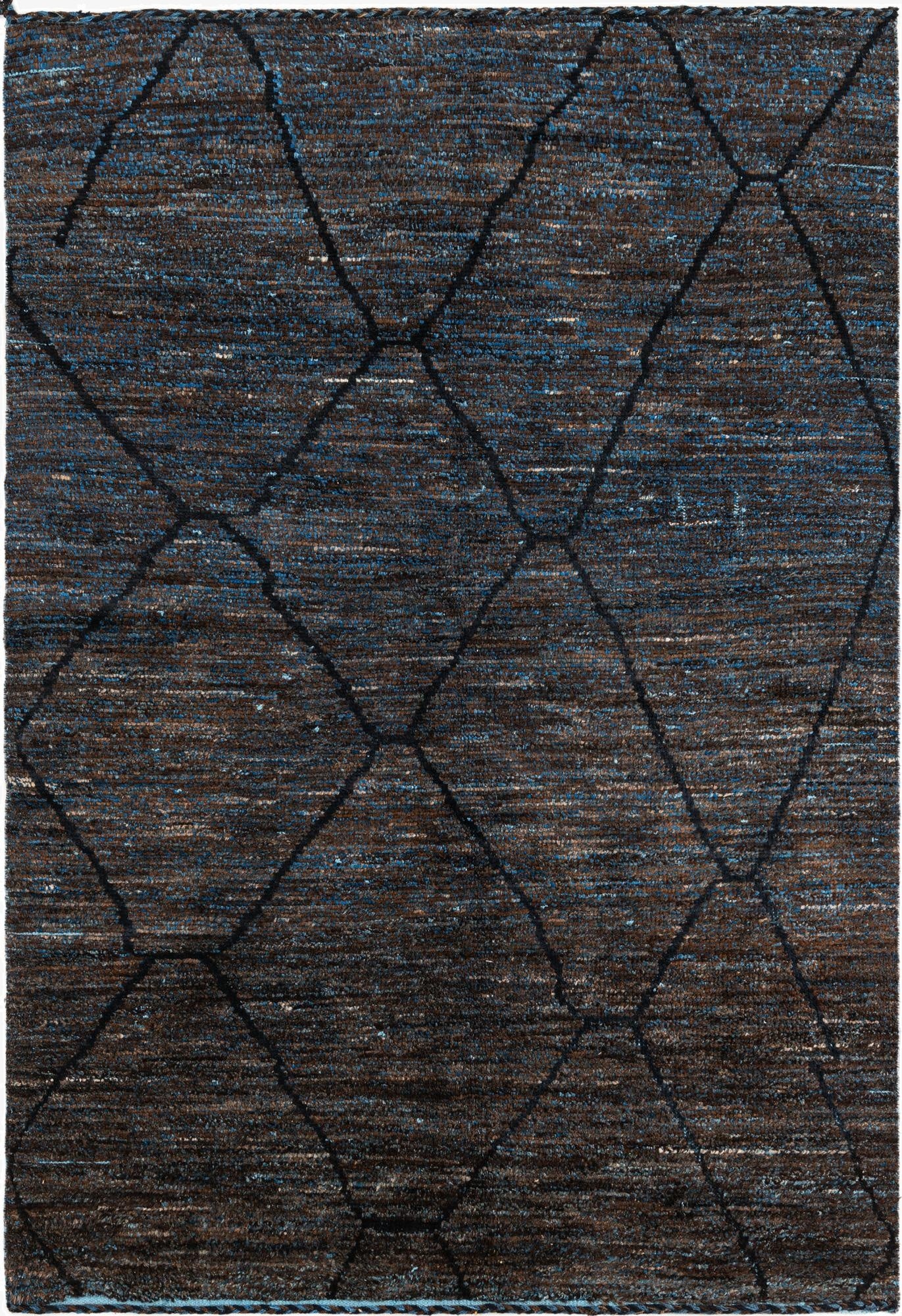  6' 1 x 9' 1  Hand Knotted Moroccan Wool Rug