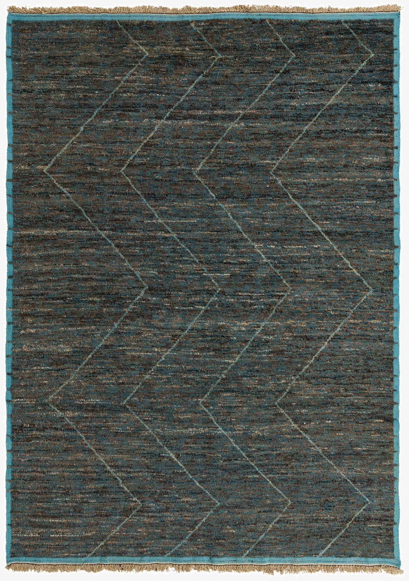  8' 9 x 12' 7  Hand Knotted Moroccan Wool Rug