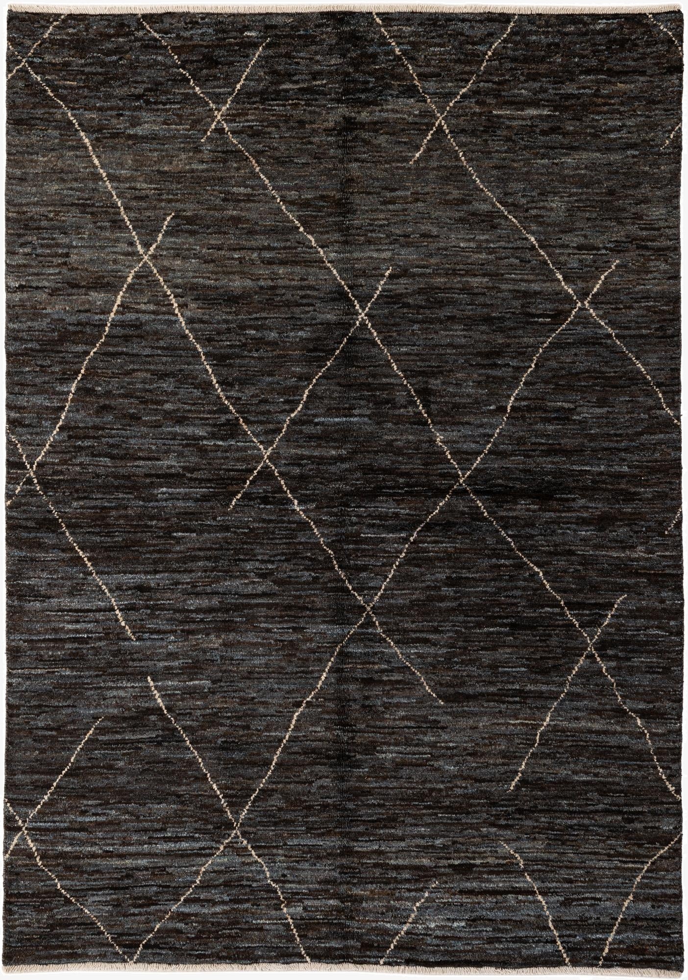  5' 3 x 7' 4  Hand Knotted Moroccan Wool Rug
