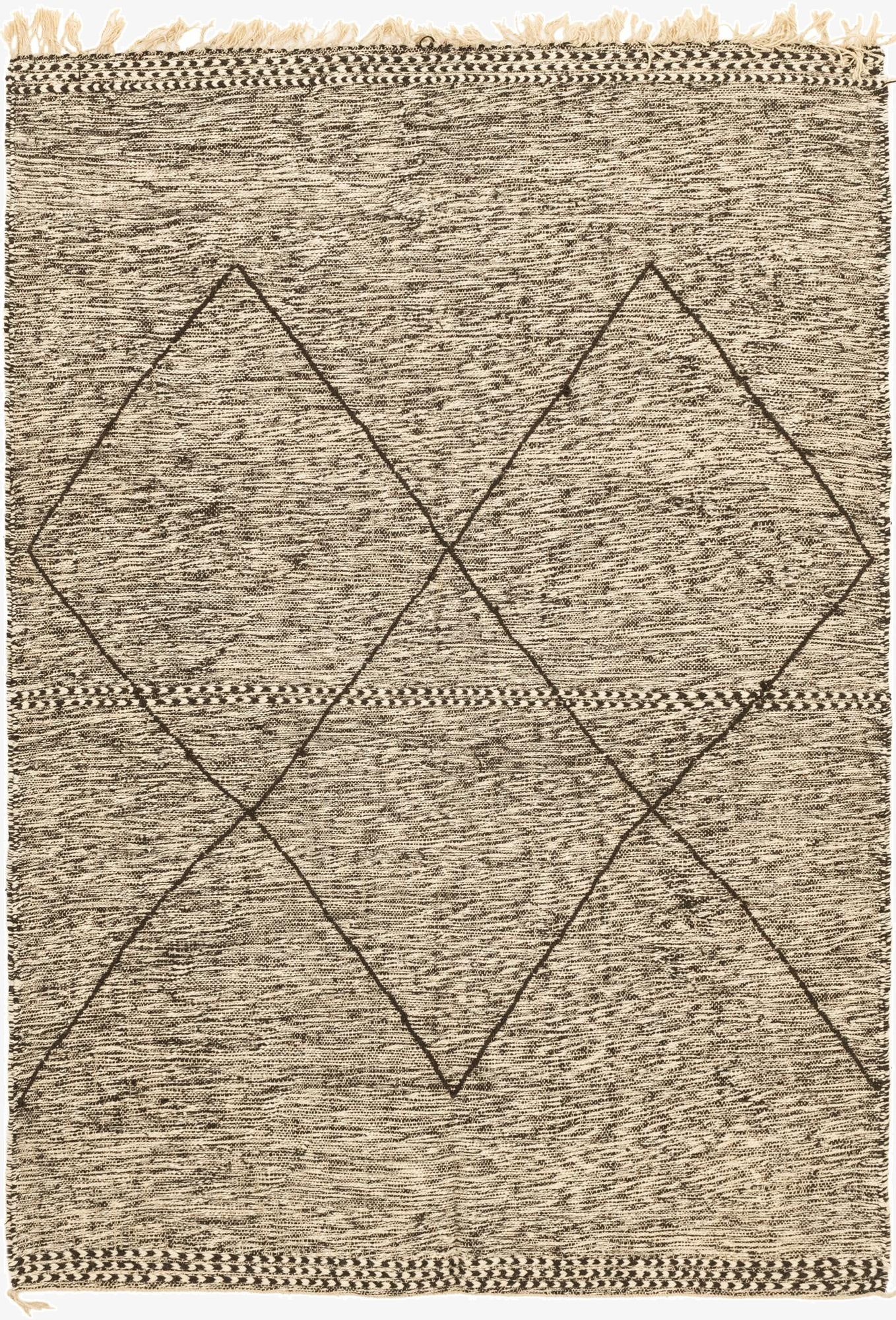  6' 10 x 9' 10  Hand Knotted Moroccan Wool Rug