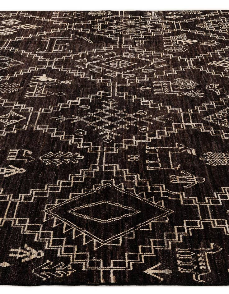 Detail image of  10' 2 x 14' 2  Hand Knotted Oushak Wool Rug