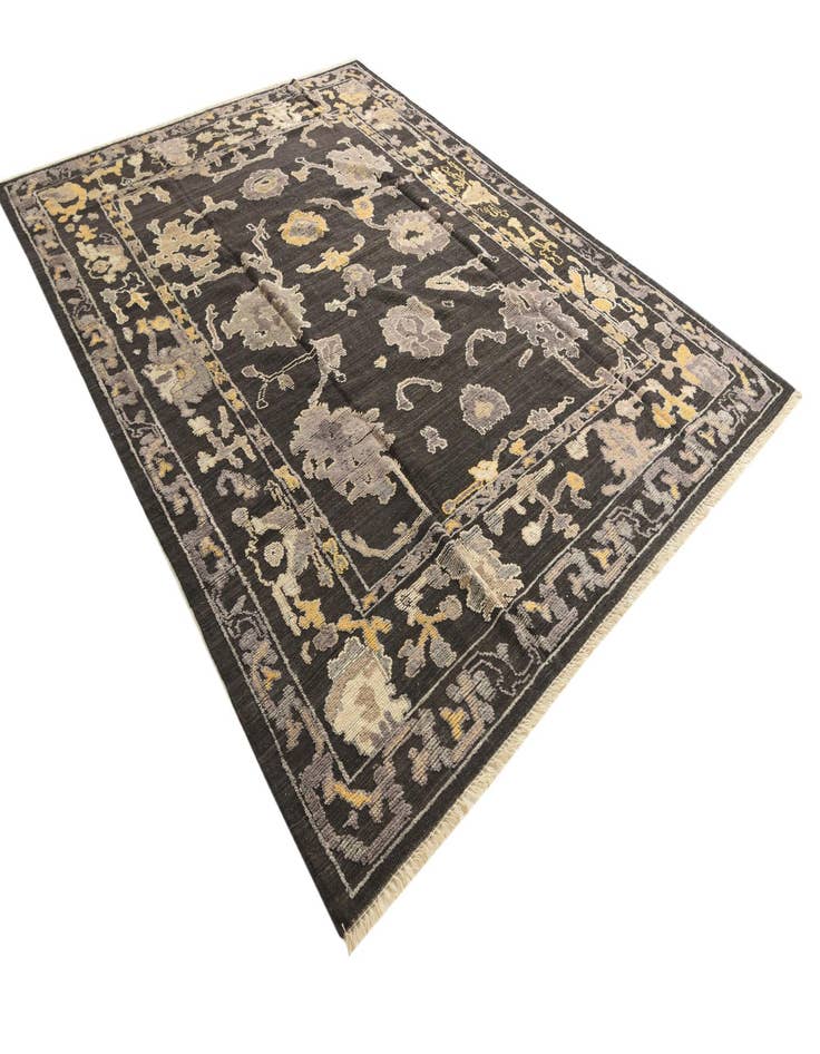 Detail image of  9' 1 x 12' 1  Hand Knotted Oushak Wool Rug