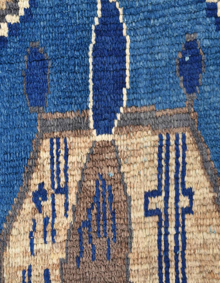 Detail image of  8' x 10'  Hand Knotted Oushak Wool Rug