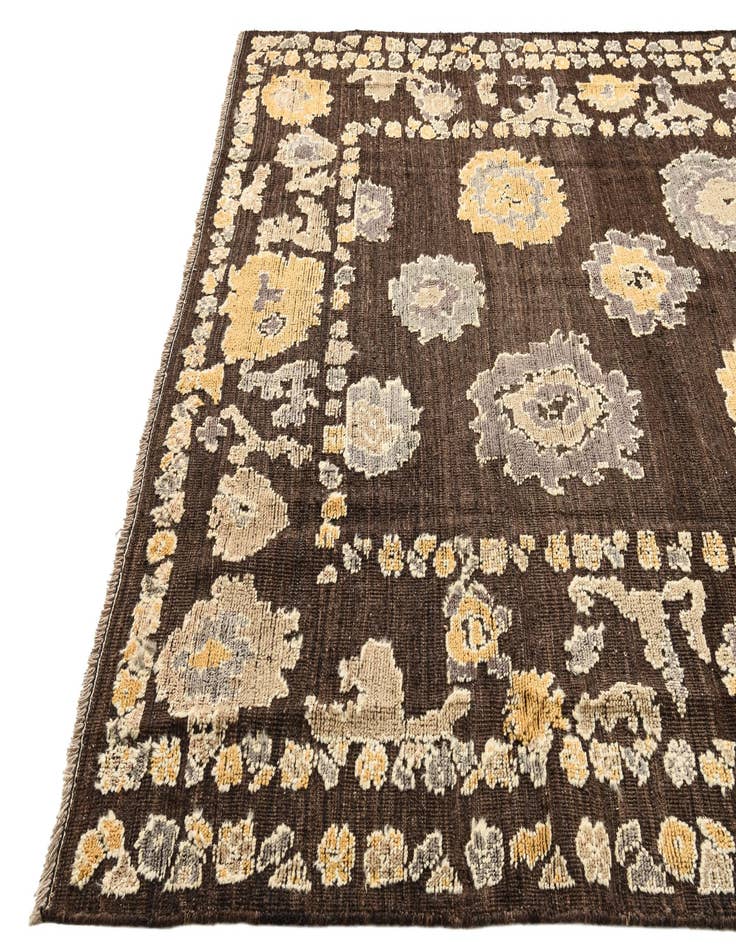 Detail image of  8' 4 x 10' 4  Hand Knotted Oushak Wool Rug