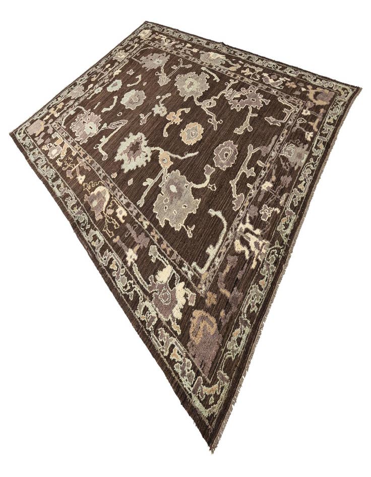 Detail image of  10' 4 x 14' 10  Hand Knotted Oushak Wool Rug