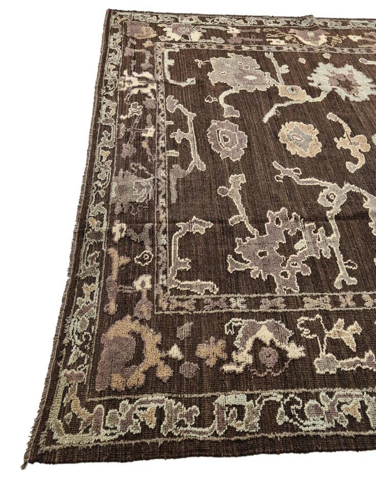 Detail image of  10' 4 x 14' 10  Hand Knotted Oushak Wool Rug