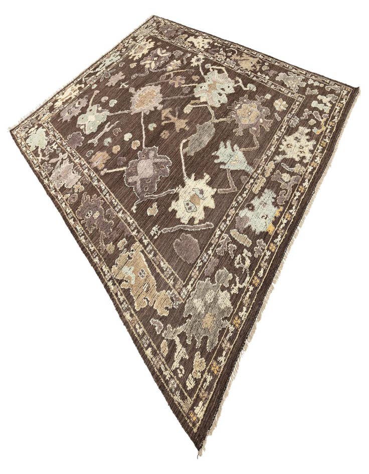 Detail image of  9' 4 x 12' 3  Hand Knotted Oushak Wool Rug